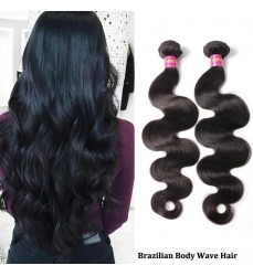 DHL Free Shipping Virgin Brazilian Body Wave Hair 2 Bundle Deals